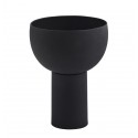 cache pot sur pied design contemporain metal noir madam stoltz