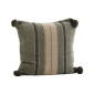 Housse de coussin coton rayures Madam Stoltz vert