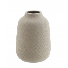 madam stoltz vase gres mat texture forme organique gris