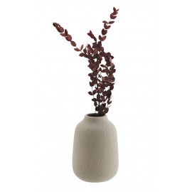madam stoltz vase gres mat texture forme organique gris