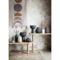 madam stoltz vase gres mat texture forme organique gris