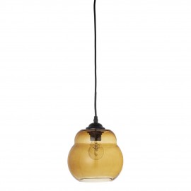 bloomingville suspension ronde en verre marron retro vintage