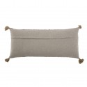 bloomingville coussin long de salon coton imprime couleurs douces rose