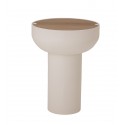 bloomingville table d appoint ronde design blanche bois rangement