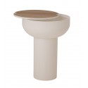 bloomingville table d appoint ronde design blanche bois rangement