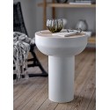 bloomingville table d appoint ronde design blanche bois rangement