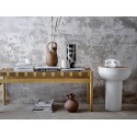 bloomingville table d appoint ronde design blanche bois rangement