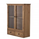 Vitrine murale bois verre 2 tiroirs Bloomingville  Alfie