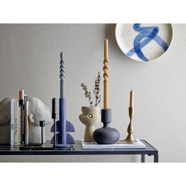 bloomingville sculpture tete serre livres polyresine gris baldur