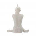 bloomingville statuette blanche yoga fille position meditation