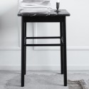 house doctor table basse d appoint carree bois marbre noir regance