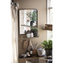 ib laursen miroir mural metal dore laiton vintage avec petite etagere