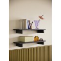 etagere murale bois noir design epure style japonais hubsch