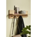 hubsch portemanteau mural avec etagere bois clair chene scandinave