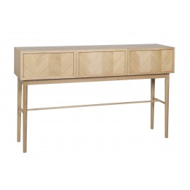 Table console bois 3 tiroirs Hübsch Herringbone