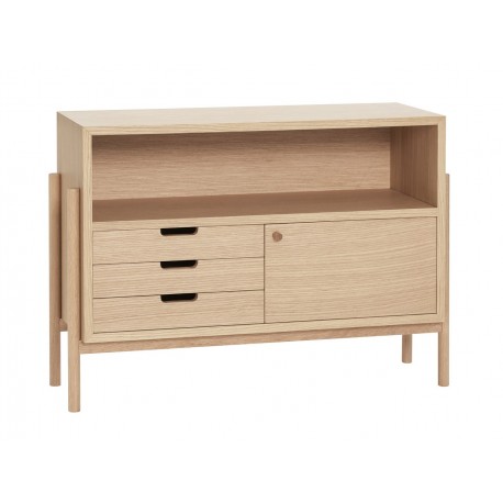 hubsch petit buffet bas buffet meuble rangement bois clair scandinave