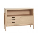 hubsch petit buffet bas buffet meuble rangement bois clair scandinave