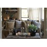 ib laursen housse de coussin carre lin chataigne marron dore