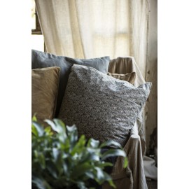 ib laursen housse de coussin carre lin gris anthracite fonce