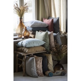 ib laursen housse de coussin carre lin gris anthracite fonce