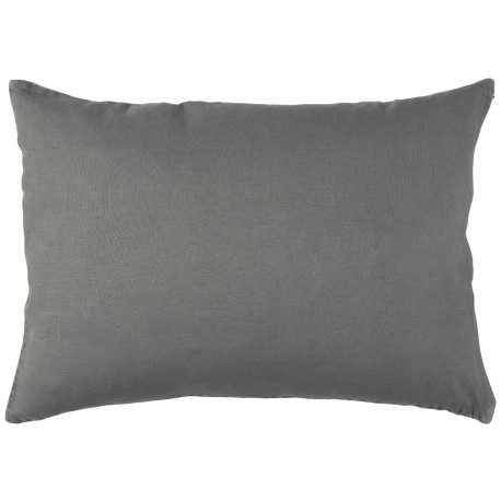 ib laursen grande housse de coussin rectangulaire lin gris fonce anthracite