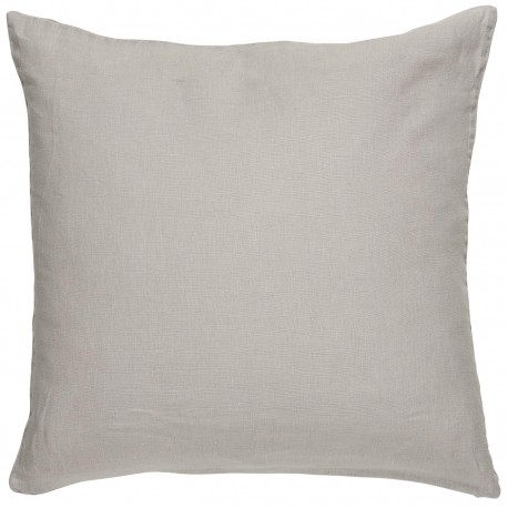 ib laursen housse de coussin lin carre gris clair cendre