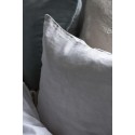 ib laursen housse de coussin lin carre gris clair cendre