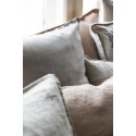 ib laursen housse coussin carre lin couleur gris clair lin naturel