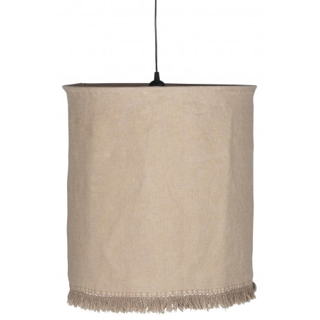 ib laursen suspension tube lin franges beige rose