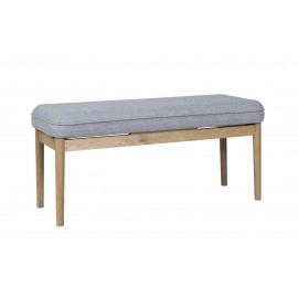 Banc scandinave bois tissu Hübsch