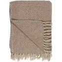 ib laursen plaid coton motif brun marron franges