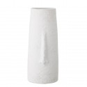 bloomingville vase haut blanc terrecuite nez sculpte en relief berican