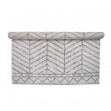 bloomingville tapis coton blanc motif geometrique noir 200 x 300 cm