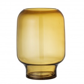 bloomingville vase design organique verre ambre marron adine