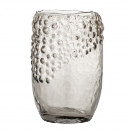 bloomingville vase verre texture brun emalia