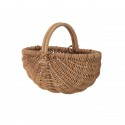 bloomingville petit panier demi lune en rotin tresse ettie