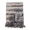 Plaid tie dye franges Bloomingville Georgina bleu
