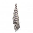 bloomingville plaid tie dye bleu franges georgina