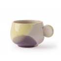 hk living tasse a cafe gres couleurs pastel jaune violet