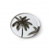 hk living petite assiette porcelaine palmiers noir blanc palms