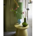 hk living vase verre souffle bulle vert fonce