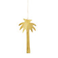 madam stoltz decoration murale palmier metal dore a suspendre