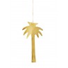 madam stoltz decoration murale palmier metal dore a suspendre