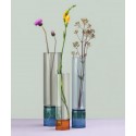 ichendorf bamboo groove vase verre droit design bicolore ambre gris