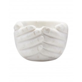 house doctor bol sculpture marbre mains style boudhiste zen hands