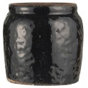 ib laursen petit pot de fleur terre cuite emaille noir