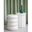 Bout de canapé tabouret design arrondi Pols Potten Chubby blanc