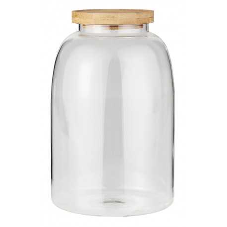 ib laursen grand bocal de cuisine en verre couvercle bambou 3 litres