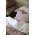 Housse de coussin lin brodé IB Laursen mauve