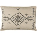 Housse coussin lin brodé IB Laursen beige